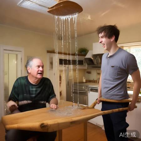 屋顶漏水，簸箕解决妙招