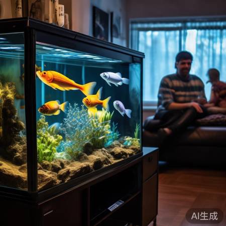 调节灯光，鱼儿乐享时光