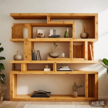 环保竹木置物架，美实用，绿色家