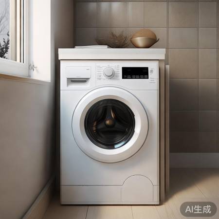 洗衣机角落放置，空间节省，通风
