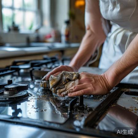 集成灶清洁：关闭电源，擦拭表面