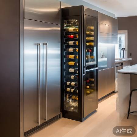 酒柜冰箱结合，空间活起来