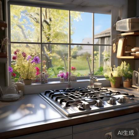 燃气灶窗边布局，安全美观两不误
