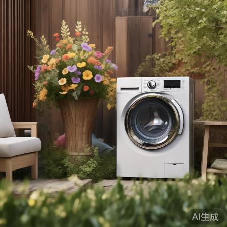 洗衣机旁花架，美化空间两不误