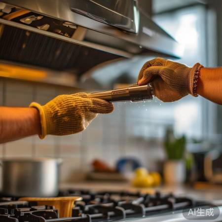 “油烟机油位检查，防污防火保安