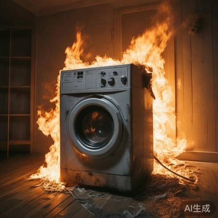 “洗衣机起火梦，忧家庭稳定。”
