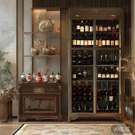 家居新搭配，神台红酒柜风雅宜家