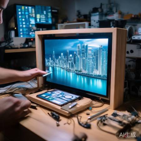 旧手机屏DIY电视，环保省钱新