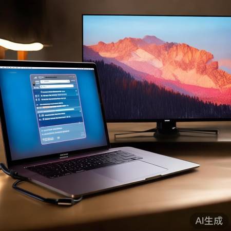 用HDMI线连接MacBook