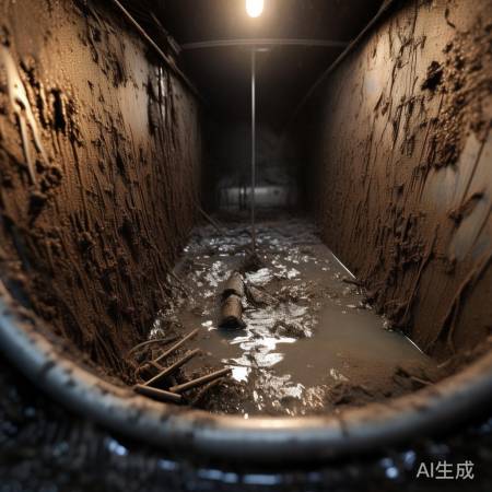 水箱内部污垢堵塞，水流不畅。