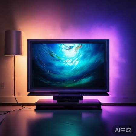 现代生活，电视连电源。