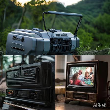“发电机保安全，电视乐生活。”