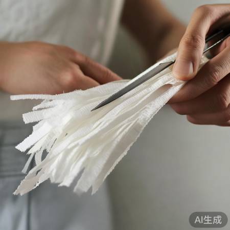 剪纸条，便于指纹贴合