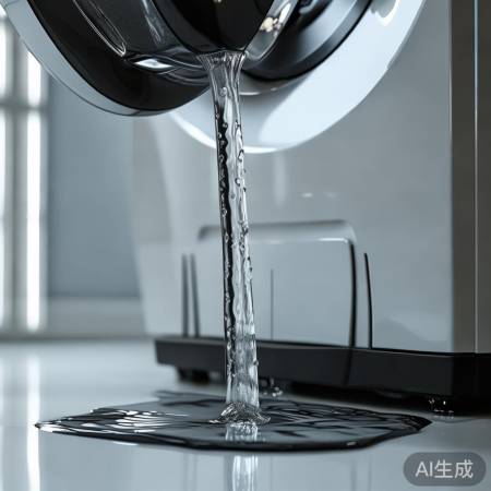 检查海尔洗衣机门上排水泵