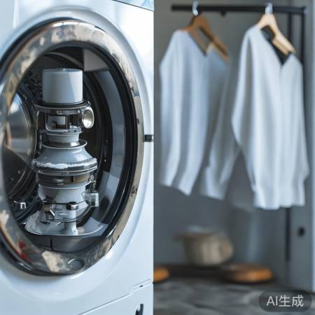 洗衣机排水泵故障，检查或更换。