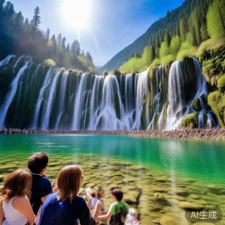五一旅游热潮，九寨沟美景诱人