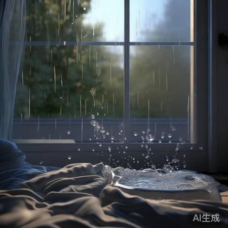 雨滴轻敲窗，珍珠闪烁，忘忧瞬间