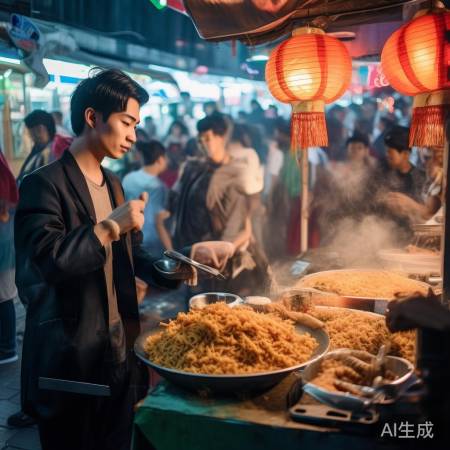 西装炒饭摊：创新夜市美食