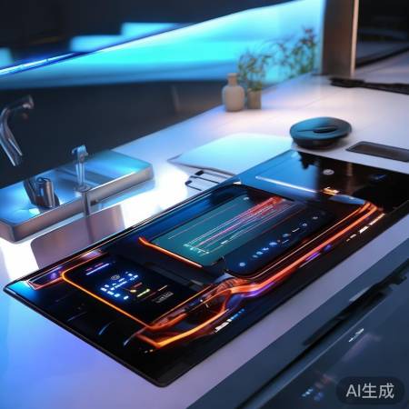 科技集成灶，APP控照明科幻现