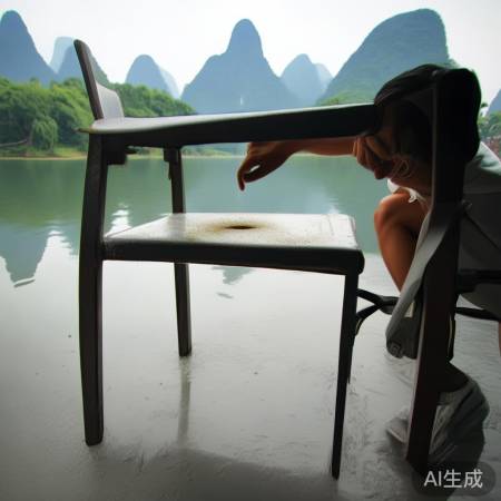 景区椅子污渍，桂林文旅赞。