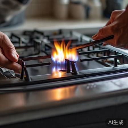 燃气灶火焰检查与疏通
