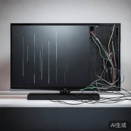 电视竖线灰屏？检查线材松动与损