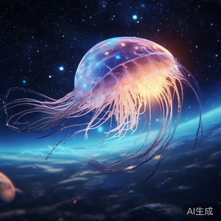 太空水母宇宙飘荡
