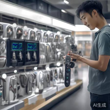 智能防盗门钥匙，多重安全保障。