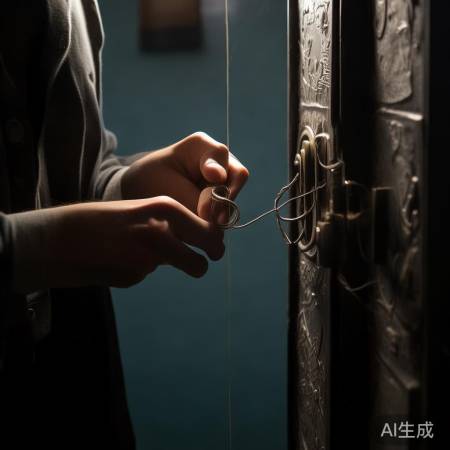 细铁丝勾钥匙开保险柜