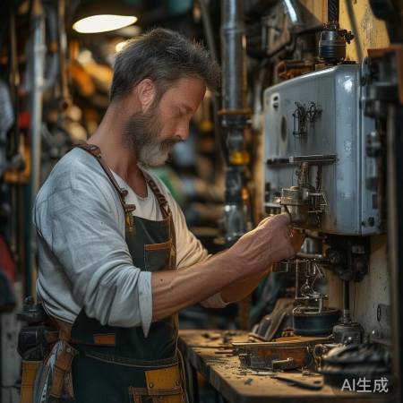 师傅巧手修壁挂炉