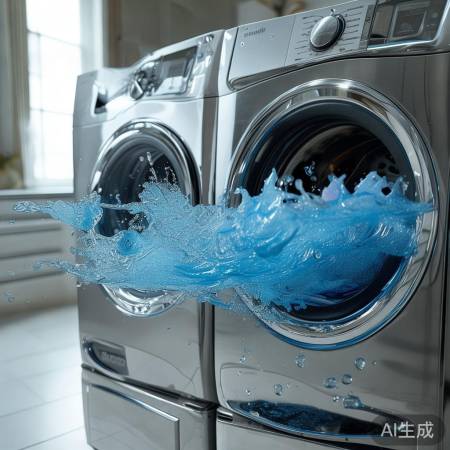 双子云裳洗衣机，强力去污，衣物