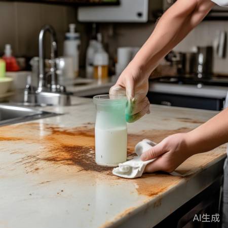 白醋酒精除锈，消毒柜光亮如新