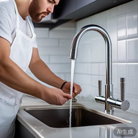 调试阶段，确保水流顺畅无异常。