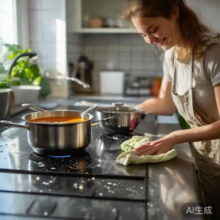 集成灶易清洁，煮后一擦即净
