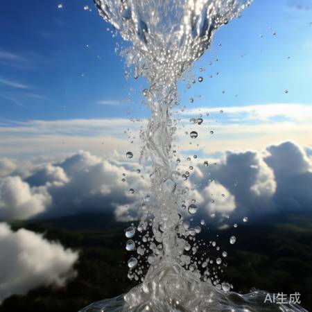 “高空空气滴水奇观”