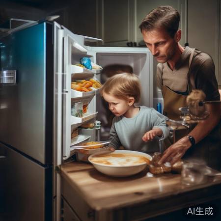 冰箱安全规范，避免热食入内。