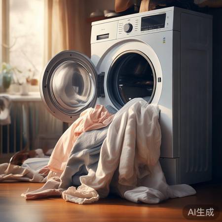 “洗衣机清洗，自然清新生活”