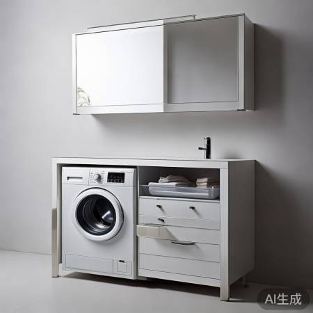 带镜子浴室柜，实用美观