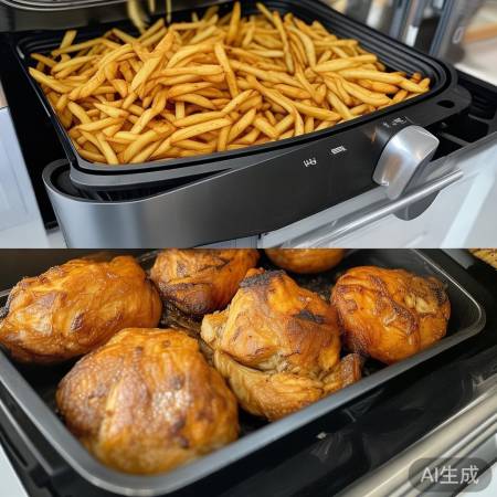空气炸锅与烤箱相似，但风味不同