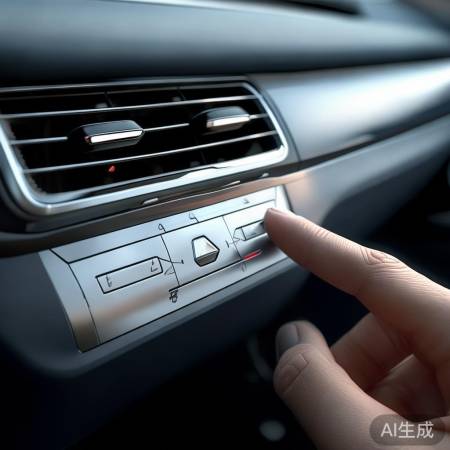 迈腾空调外循环标识：箭头旁AI