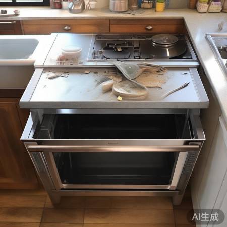 集成灶台面窄，洗碗机宽敞