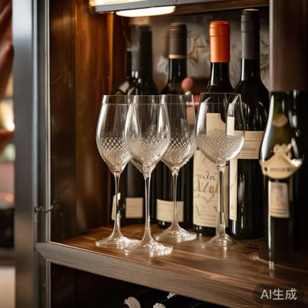 酒柜搭配红酒杯，提升生活品质