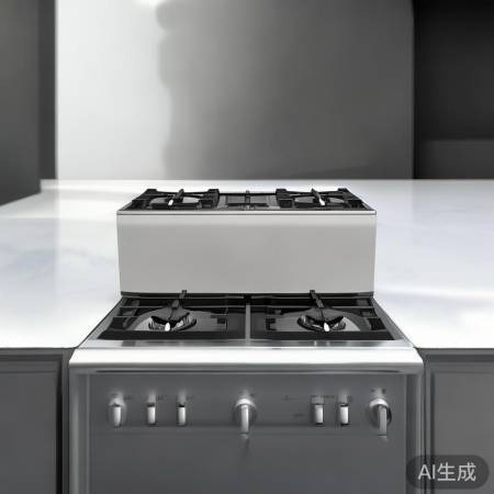 美的燃气灶，简约大方，厨房空间