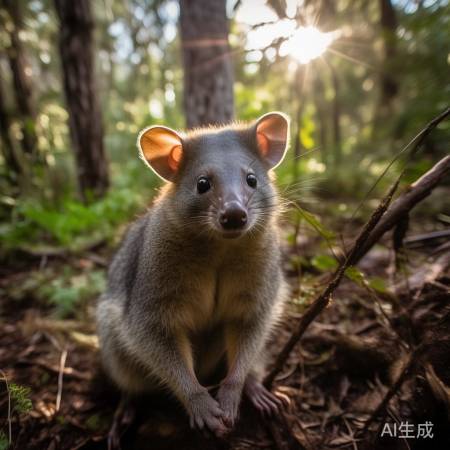 负鼠独特姿势成名