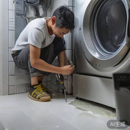 检查底脚固定，防洗衣机晃动。