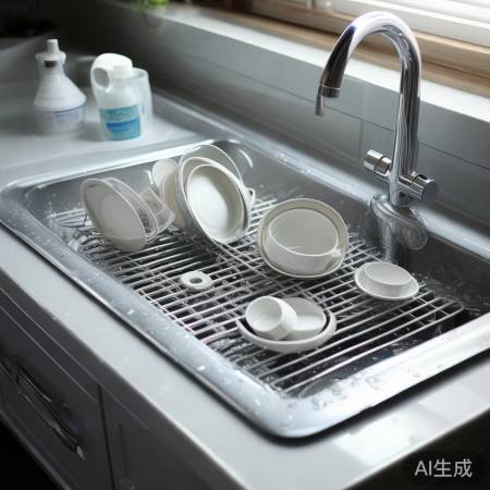 洗洁精适量，清水冲洗净