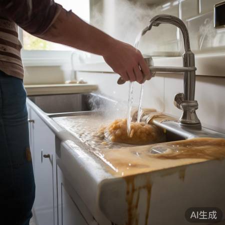 热水冲污垢，排污口畅通