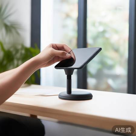 “手机支架，调节倾斜与旋转，护