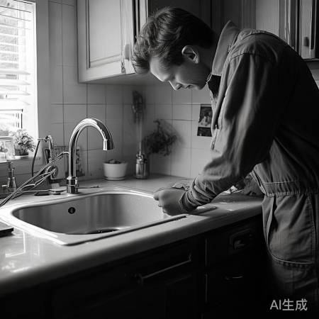 管道堵塞检查，敲击观察水垢杂物