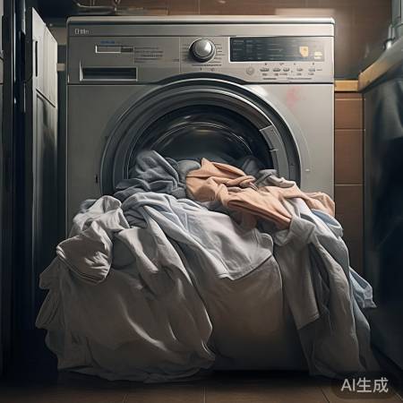 洗衣机空间过满，脱水效果差，小